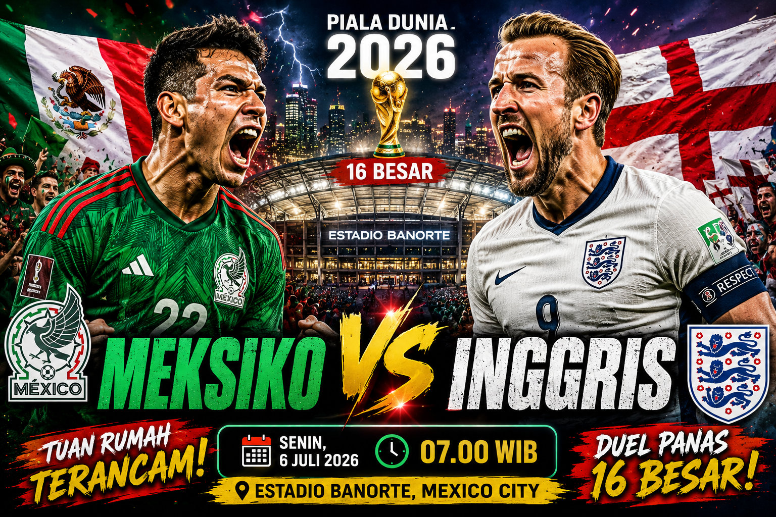 LINK LIVE STREAMING MEKSIKO VS INGGRIS PIALA DUNIA 2026